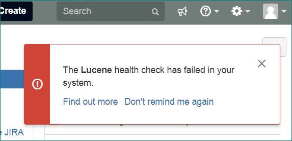 jira local lucene helath check failed reminder.JPG