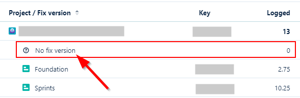 No fix version issue.png