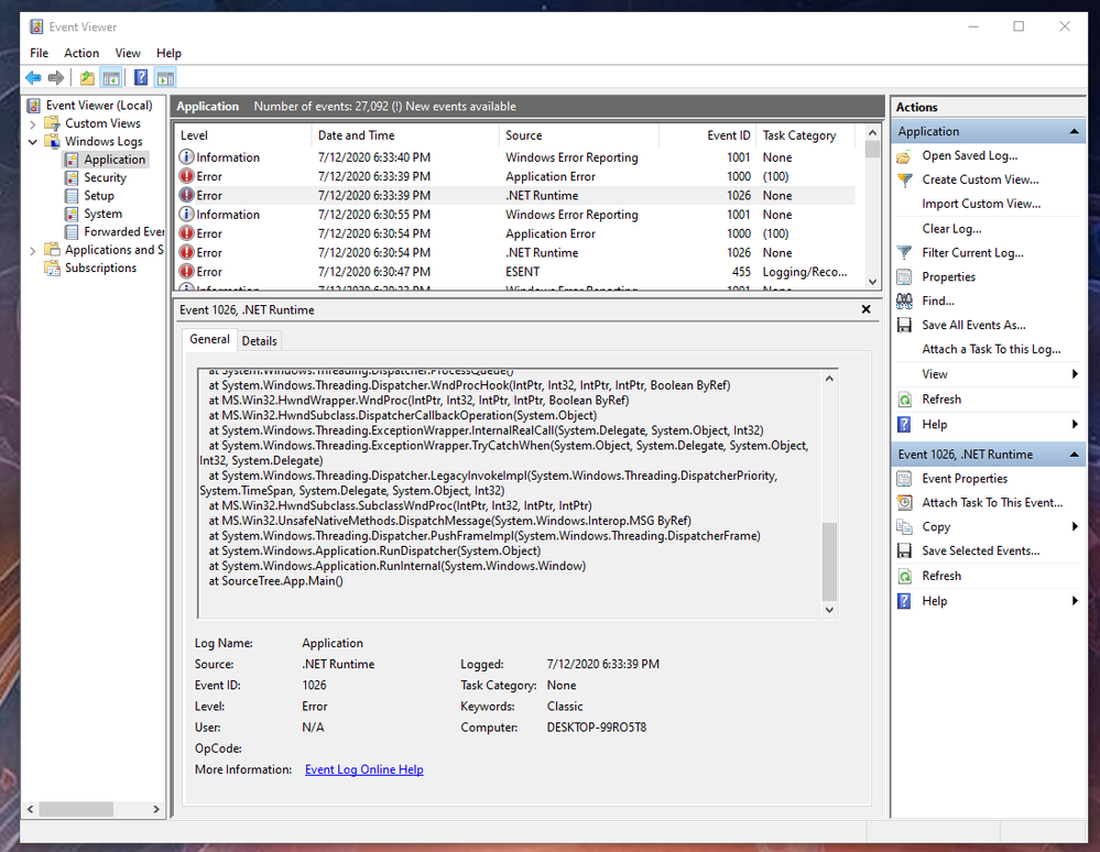 .Net Runtime error3 source tree.png