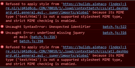 Solved: Bamboo - Refused to apply style
