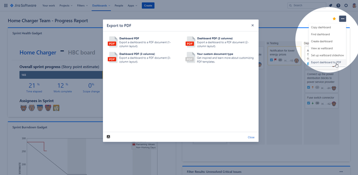 jira-cloud-dashboard-pdf-export-menu.png