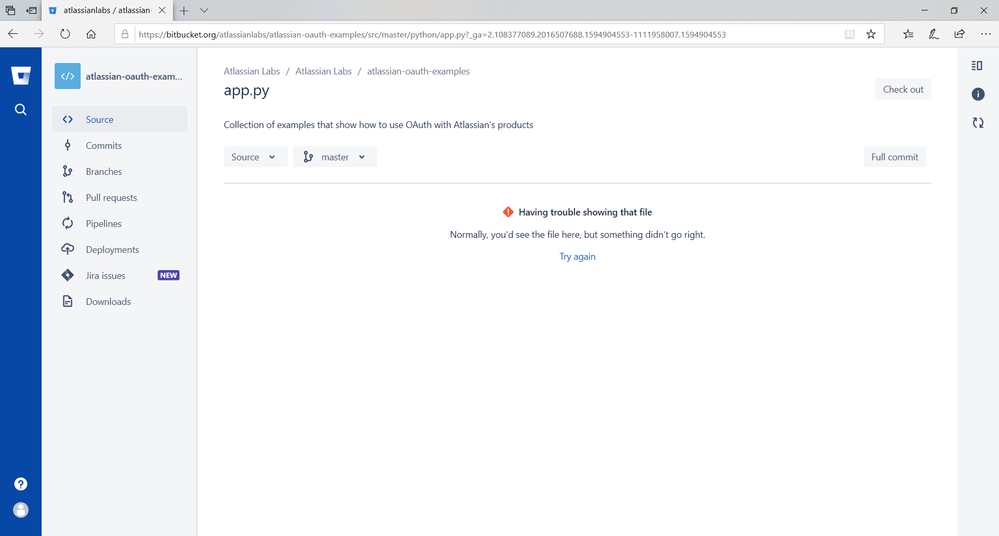 edge bitbucket atlassian labs app.py having trouble.PNG