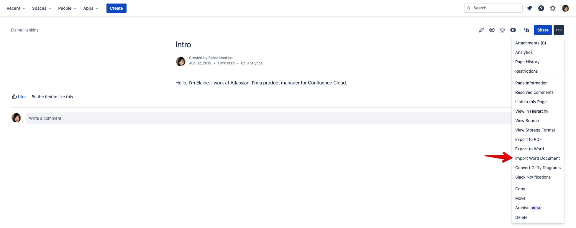 Import from MS Word and Google Docs into Confluence pages