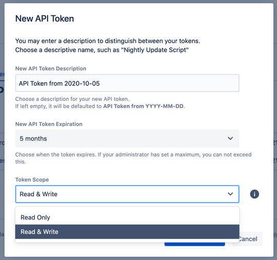 Create a token with a read & write scope.png