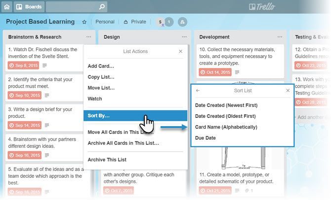 Trello-Sort-Cards