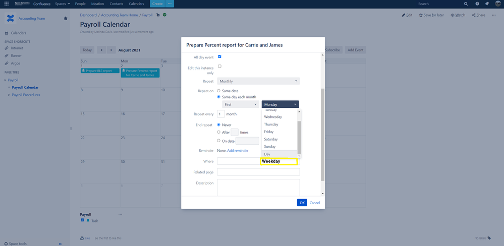 Weekday repeat option in Confluence.png