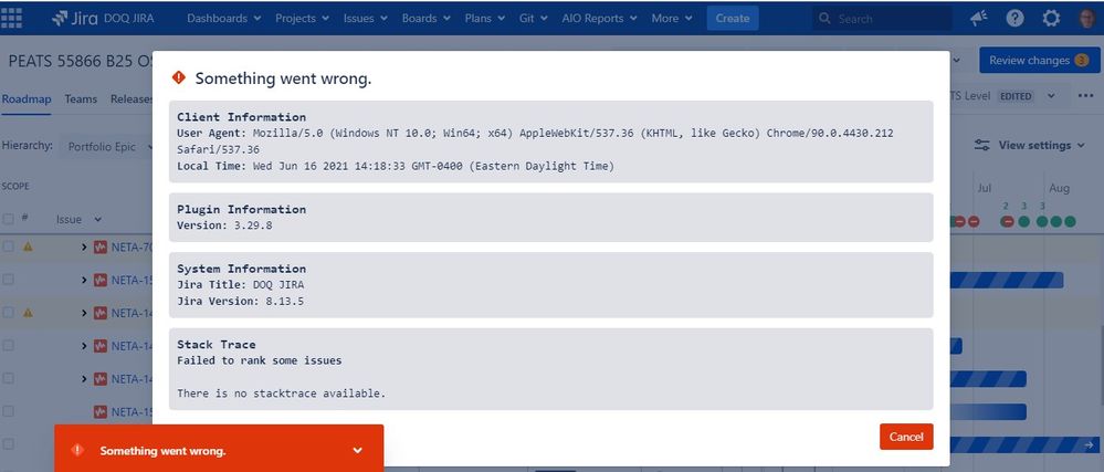 Advanced Roadmap Error Cant Review and Save Changes.jpg