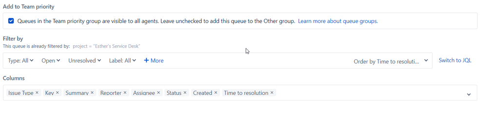 2021-06-23 22_39_07-Esther's Service Desk - Queues - Service project - The Jira of Champions.png