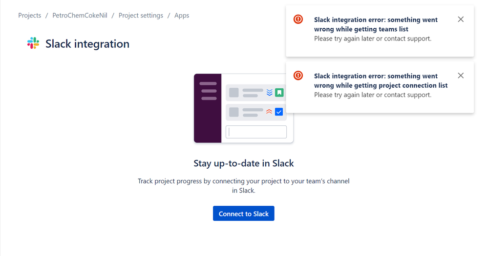 slack integration error.PNG