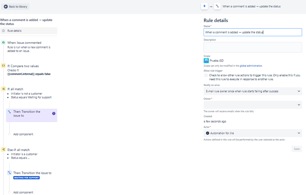 Automation rule - Comment is added.PNG