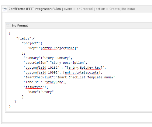 How can I use Confiform to create a Story with a S...