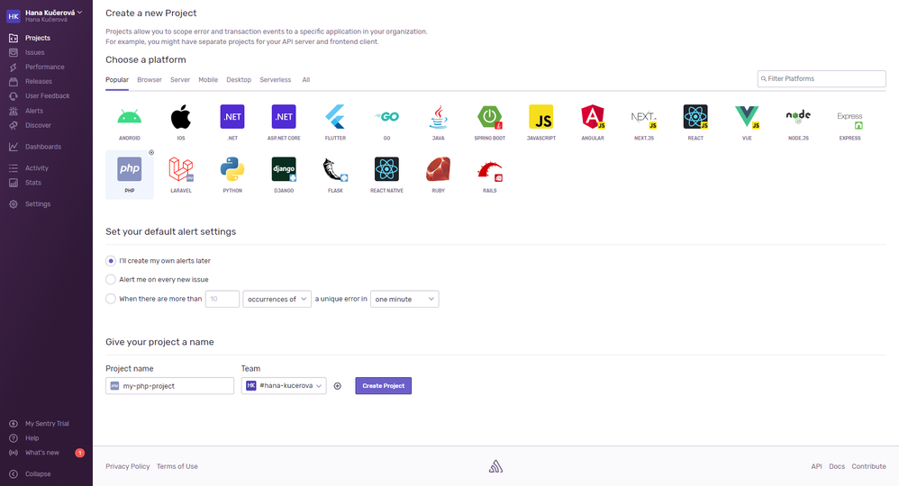 sentry_create_project.png