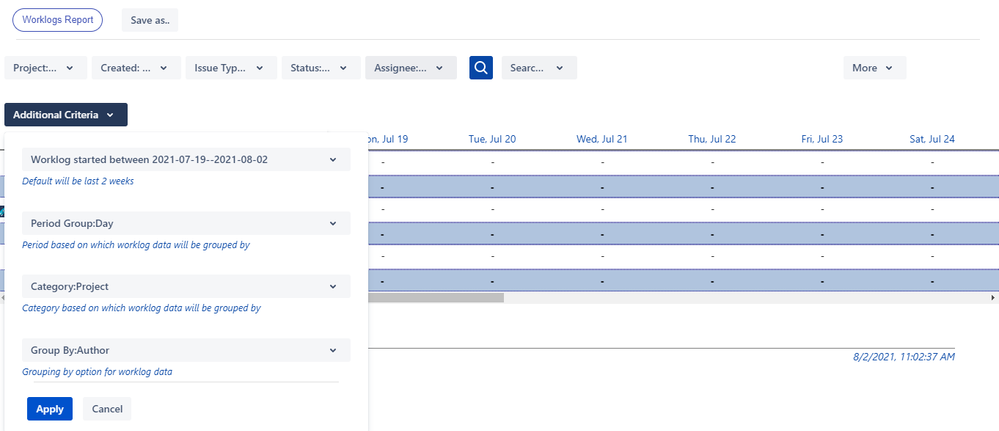 Worklogs Report - Filter Crtiteria.PNG
