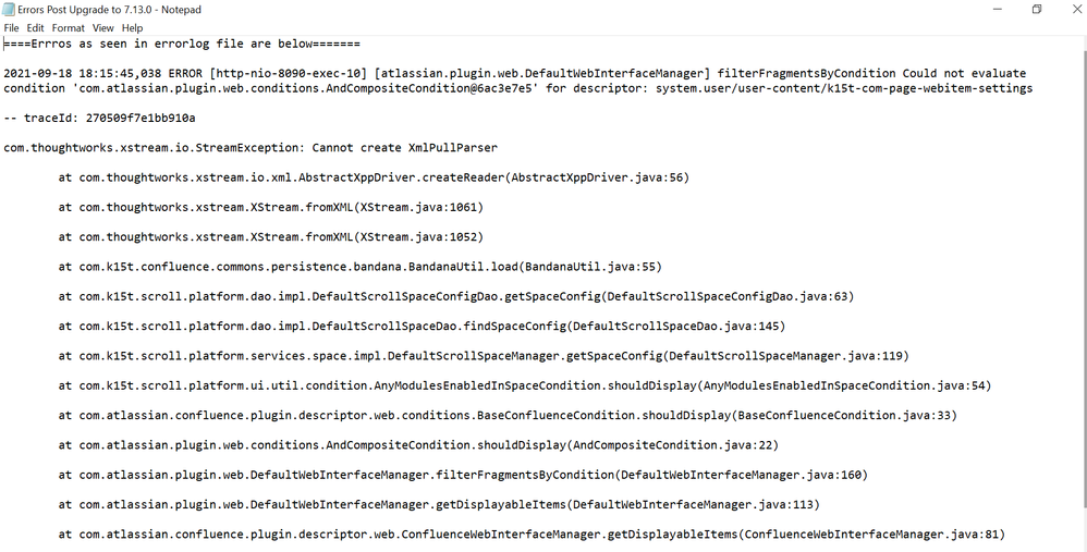 Errors Post upgrade to 7.13.0.png