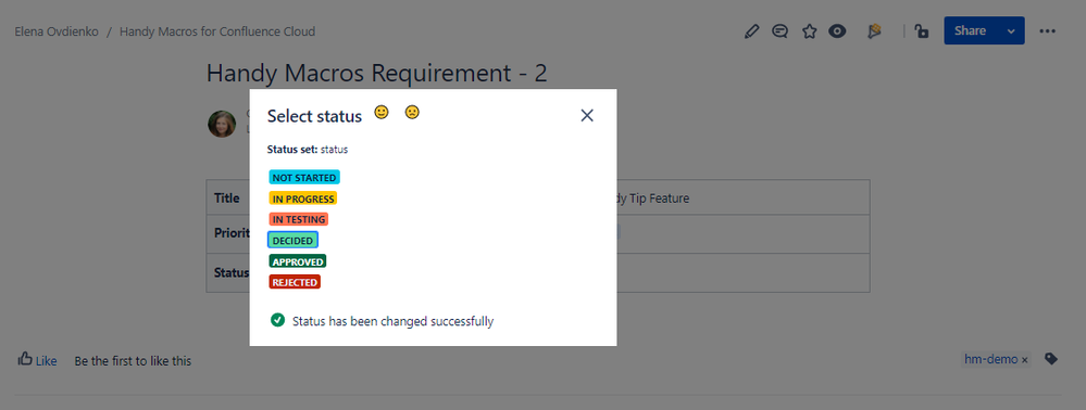 Changing the status from a custom set in the view mode.PNG