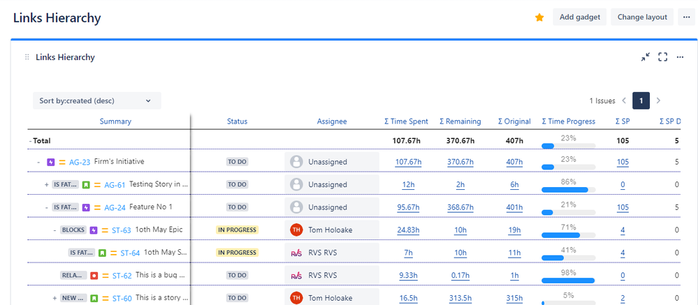 Dashboard Gadgets - Links.PNG