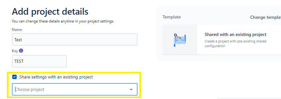 Create project with share config.PNG