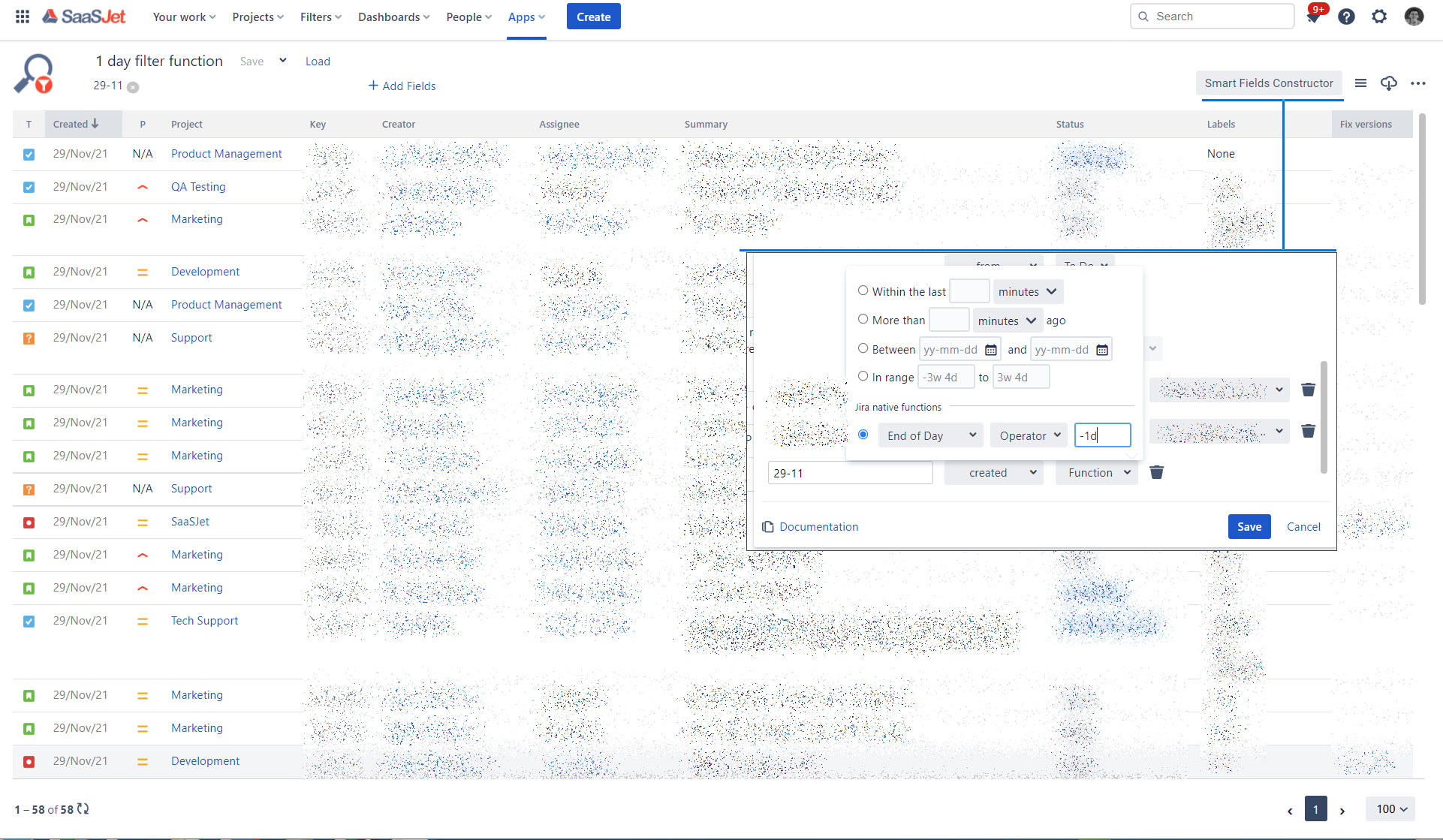 Solved: Jira tickets filtering by date range