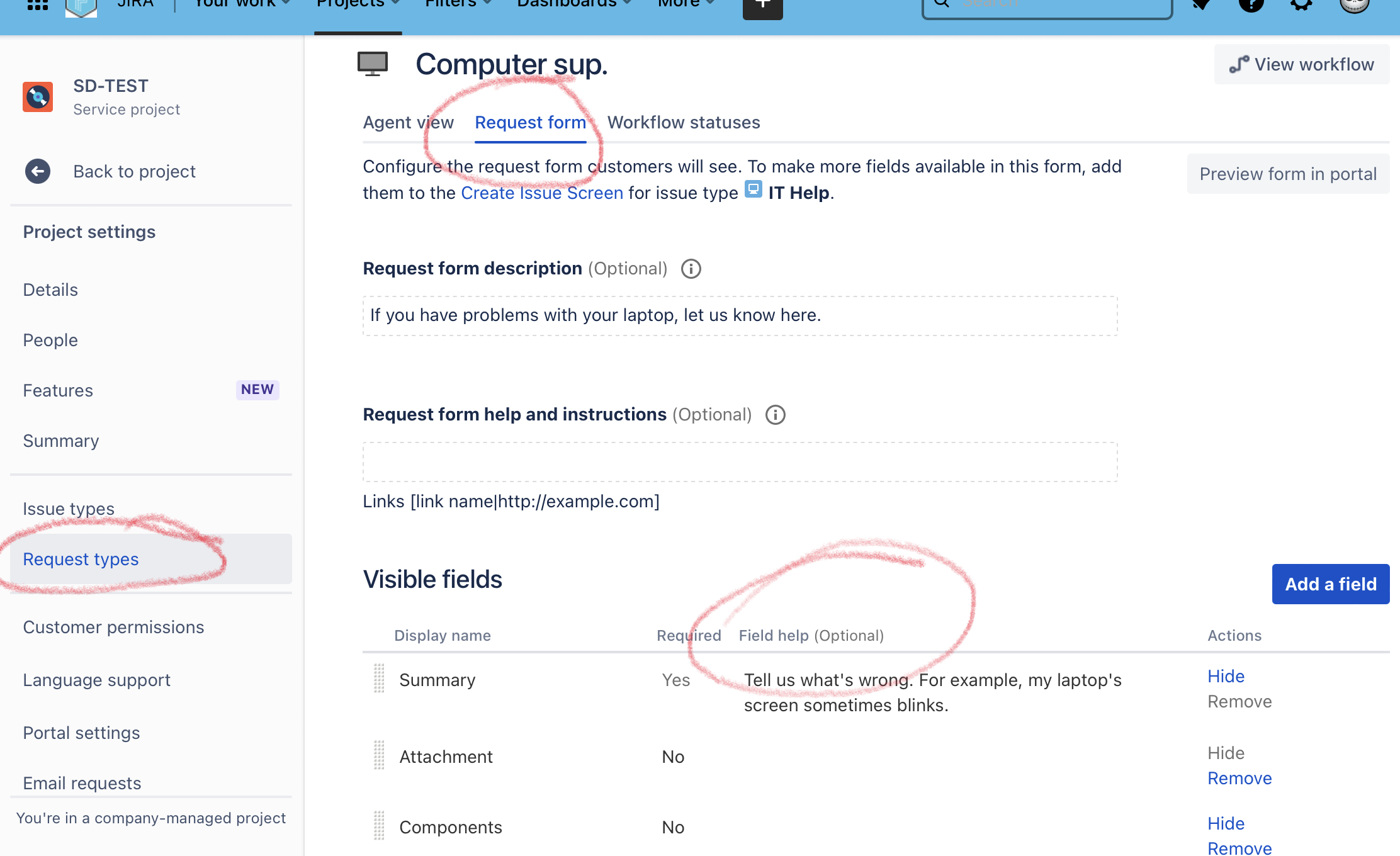 Solved: Would like to add helper text to the description f...