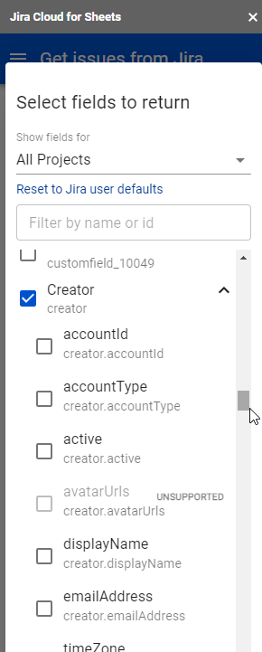 Jira Issues Plugin - Google Sheets.png