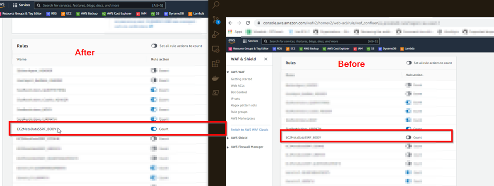 AWS WAF rule that causes localhost to not work in confluence cropped and obfuscated.png