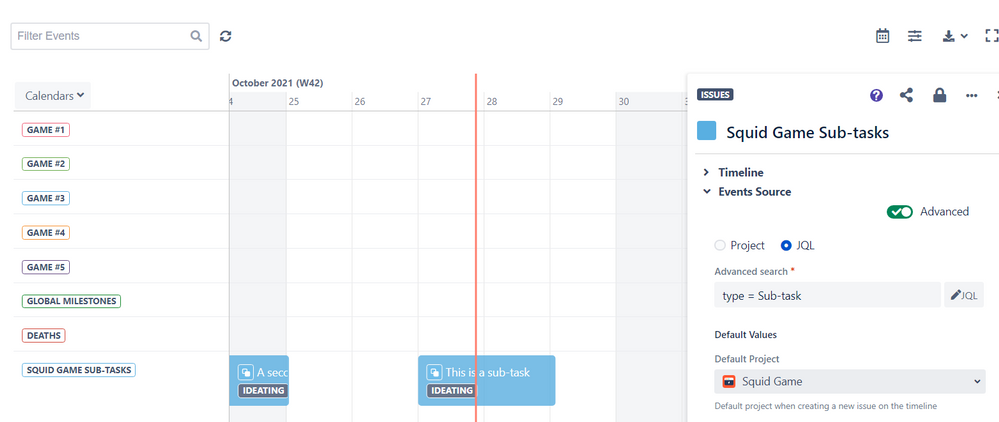 Solved: Show timeline of sub-tasks on Epics