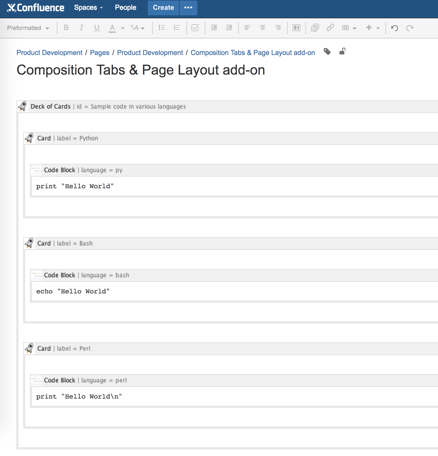 Is there a code box with tabs for multiple program...