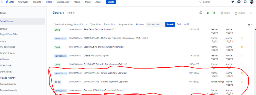 Project showing tasks that re-included but not showing up in plan 02052022.png