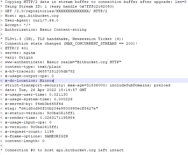 Solved: Getting 401 error for a valid Bitbucket user accou