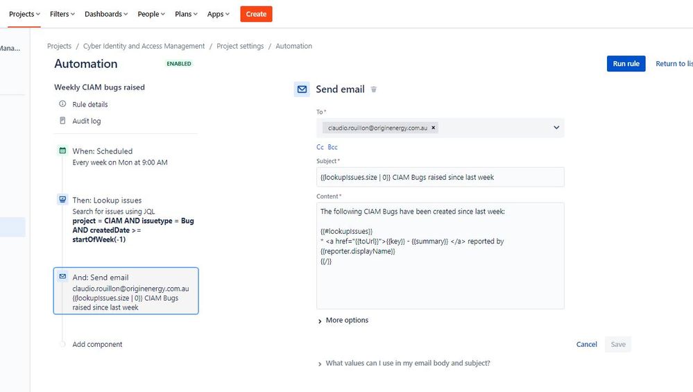 Jira weekly list rule.JPG