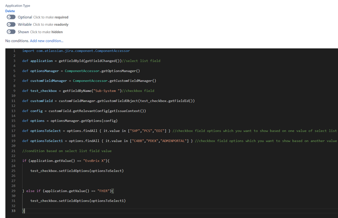 Checkbox field hiding script in behaviours.PNG