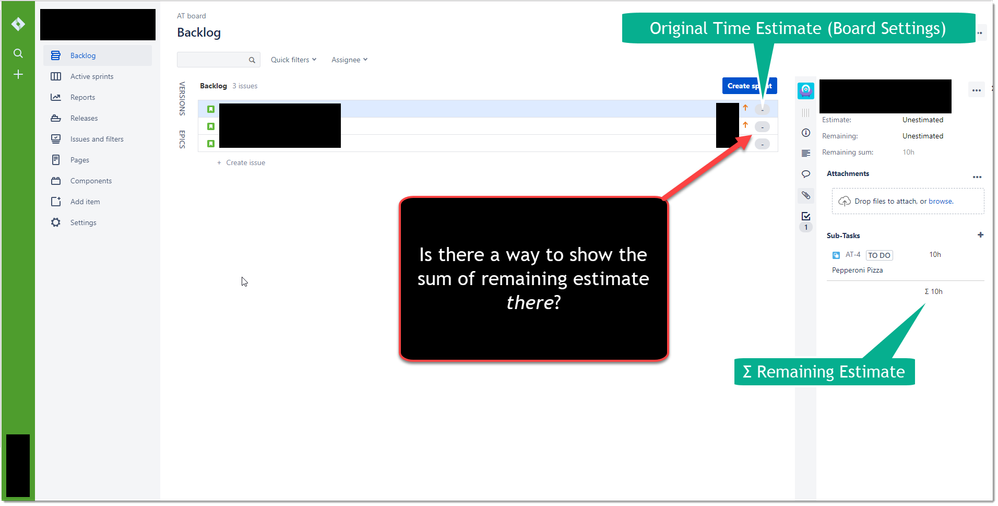 OriginalTimeEstimate vs Sum Remaining Estimate.png