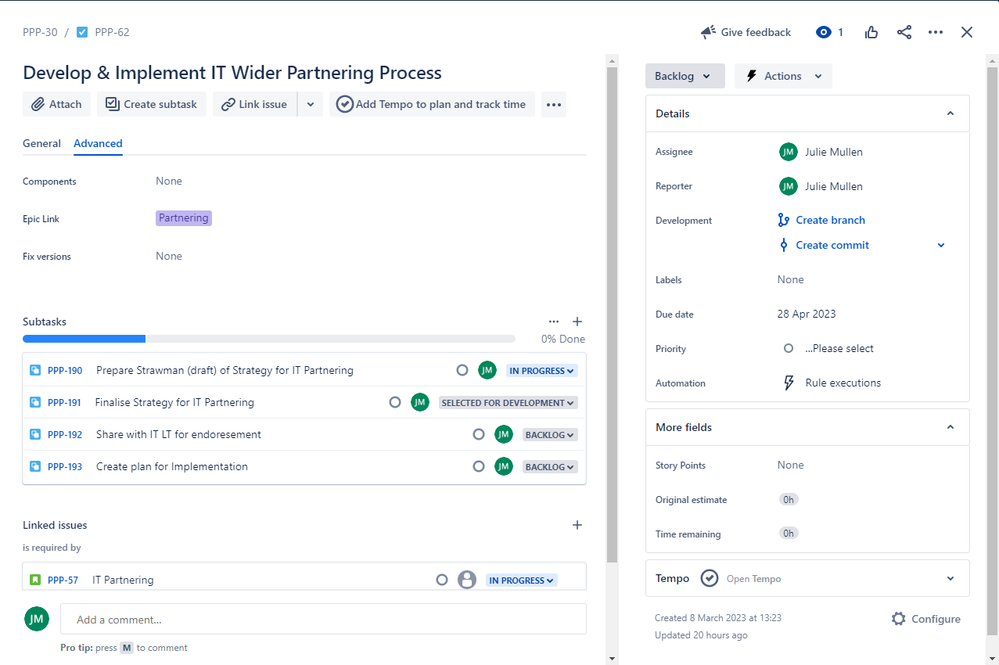 Issue linked to Epic.PNG