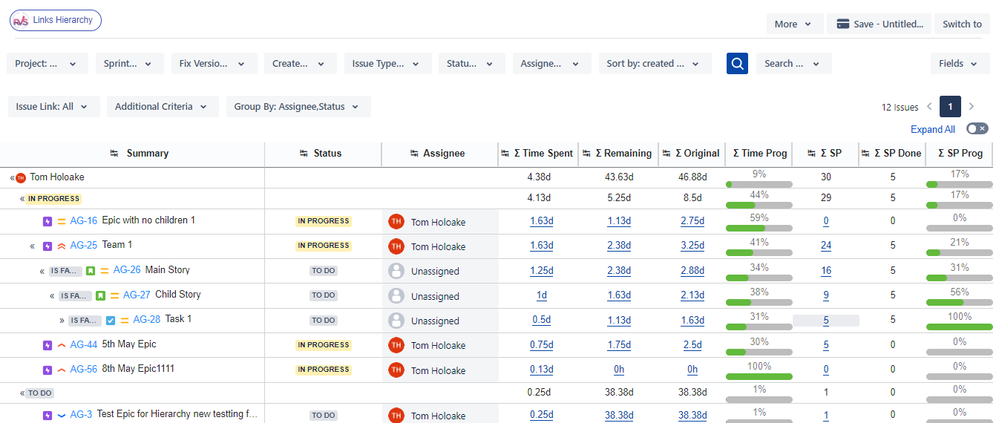 Links HIerarchy - Group By.PNG