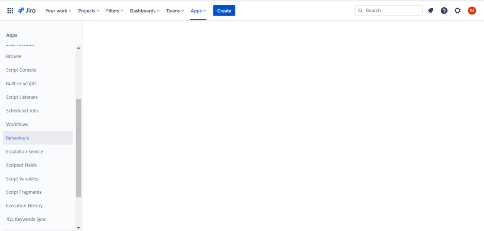 Unable to find Behaviour.PNG