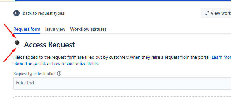 How do I change the icon of an existing Request Ty...
