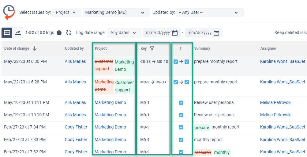 Solved: find issues moved to new issue type