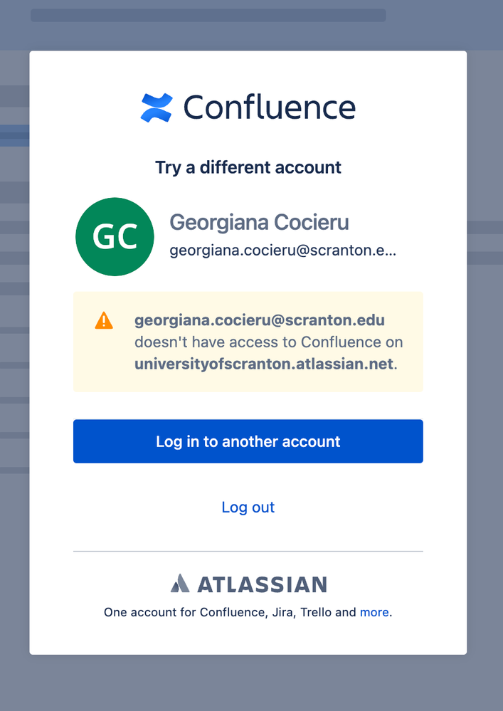Knowledge Base (Confluence) error message.png