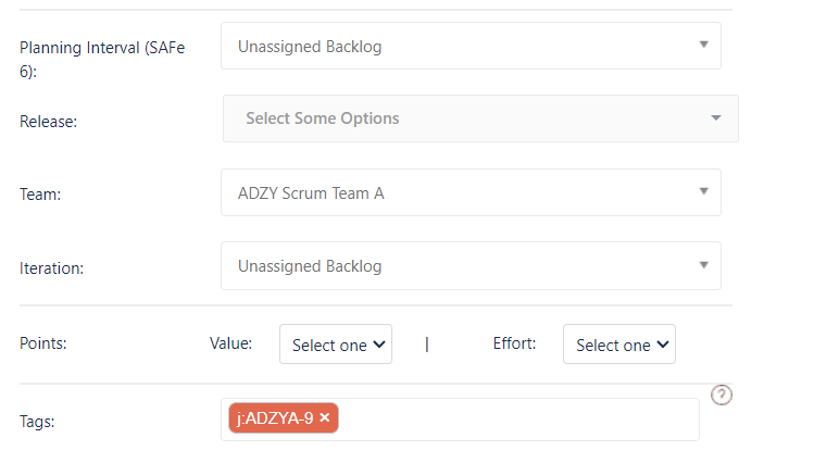 issue in teamA Jira align.png