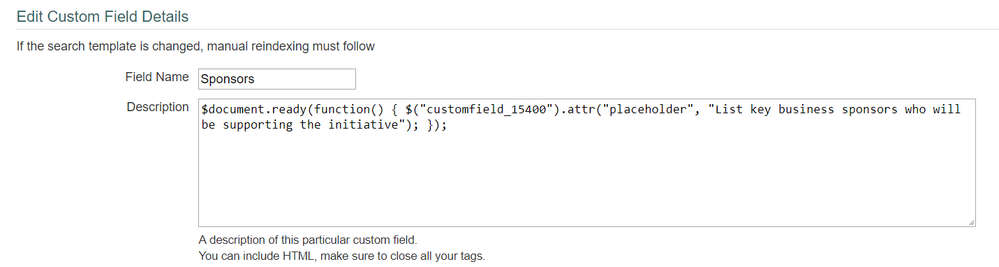 jQuery for Custom Field Description.PNG