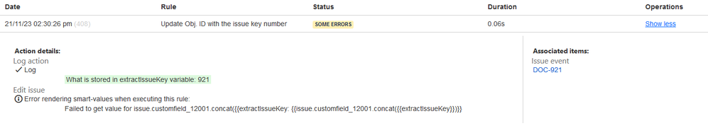 Object ID field update_audit log for variable and error.png