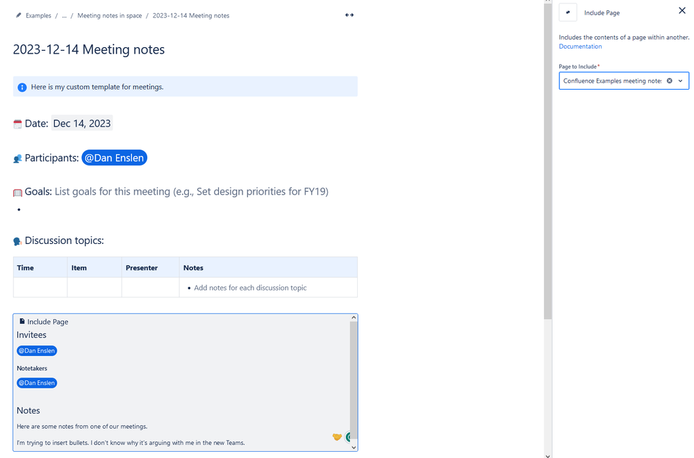 Custom meeting notes template w-Teams Include page.png