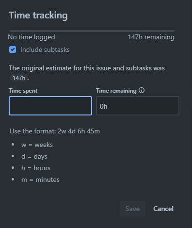 Remaining time estimate showing wrong time for par...