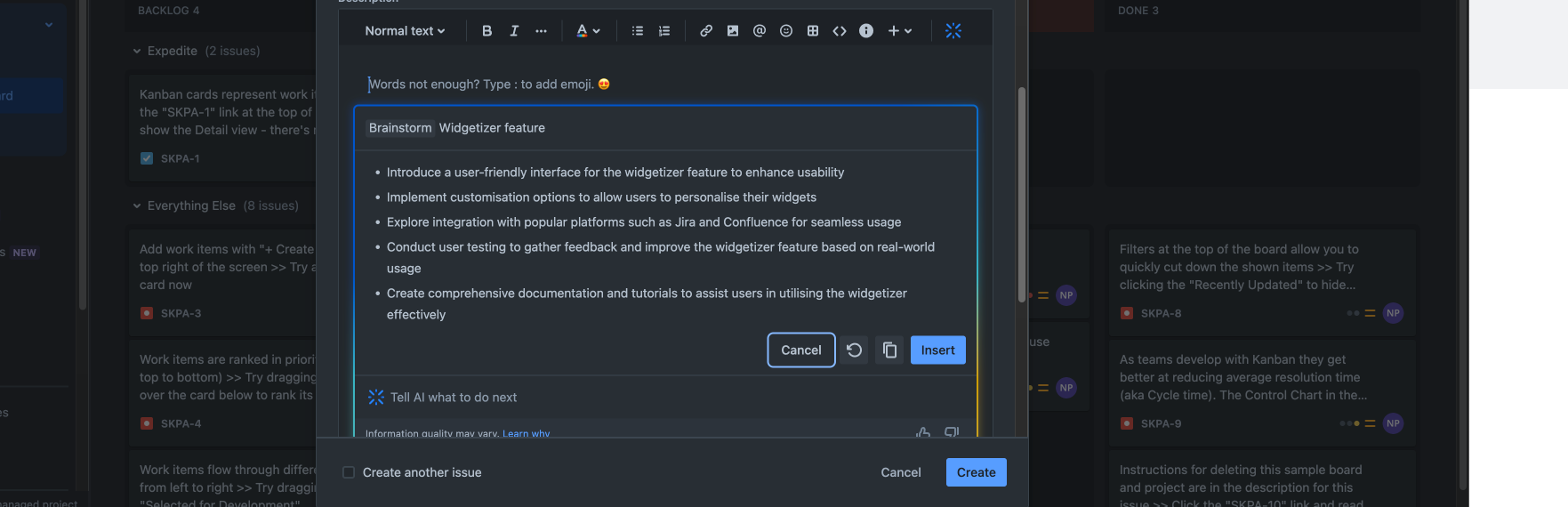 AI for Backlog creation