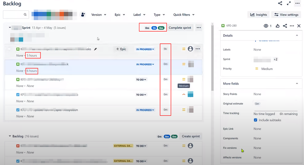 sum original time estimates from Jira sub-tasks.png