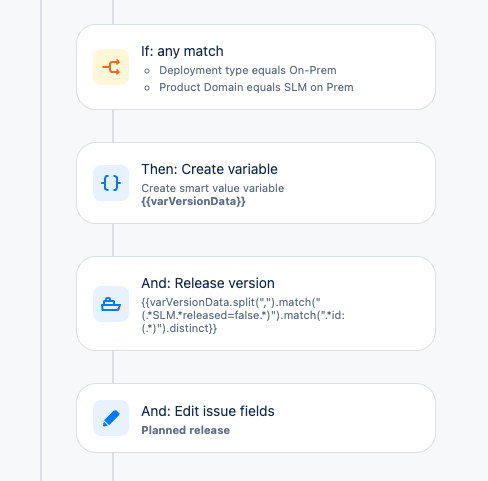 Solved: Automate fix version by name and update a field wi...