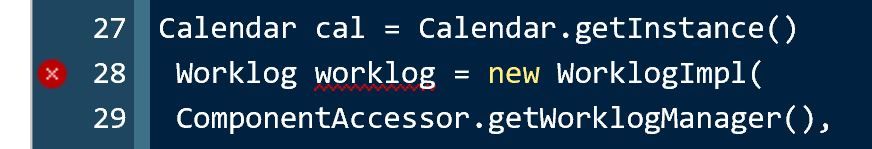 Unable to resolve class Worklog..JPG