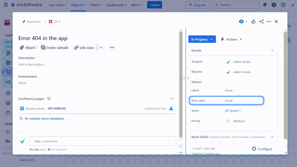 Bug screen select Root cause.gif