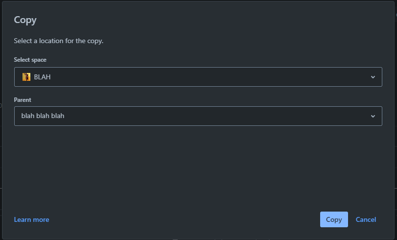 Can I copy a page to another space?