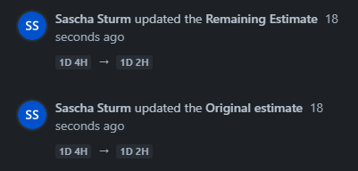 original estimate and remaining estimate of child issue get updated properly.png